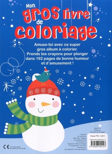 Mon gros livre de coloriage Noël Pingouin