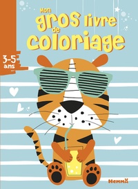  Hemma - Mon gros livre de coloriage - Tigre avec lunettes.