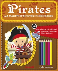  Hemma - Pirates - Ma mallette d'activités et coloriages avec 6 crayons.