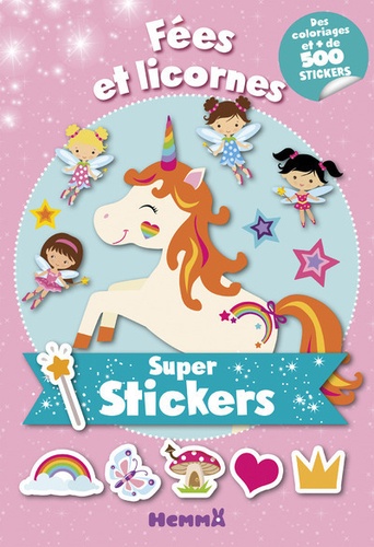  Hemma - Super stickers fées et licornes.