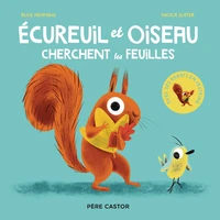 Ecureuil et Oiseau cherchent les feuilles