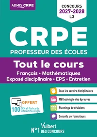 CRPE 2027-2028 - L3 - Tout le cours : épreuves écrites et orales