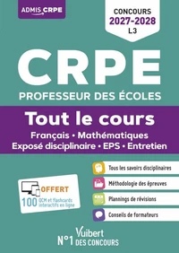 CRPE 2027-2028 - L3 - Tout le cours : épreuves écrites et orales