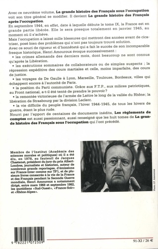 La grande histoire des Français après l'Occupation. Tome 9, Les règlements de compte - Septembre 1944-Janvier 1945