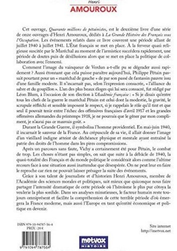 La grande histoire des Français sous l'Occupation. Volume 2, Quarante millions de Pétainistes