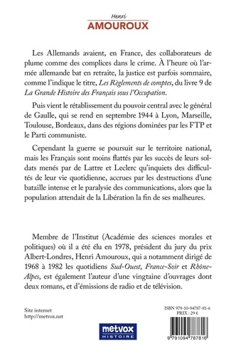 La grande histoire des Français sous l'Occupation. Volume 9, Les règlements de comptes