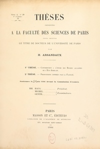 Henri Arsandaux et  Faculté des sciences de Paris - Contribution à l'étude des roches alcalines de l'Est-africain - Thèse pour obtenir le titre de Docteur de l'Université de Paris.