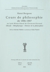 Cours de philosophie de 1886-1887 au lycée Blaise-Pascal de Clermont-Ferrand