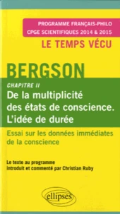Essai sur les données immédiates de la conscience