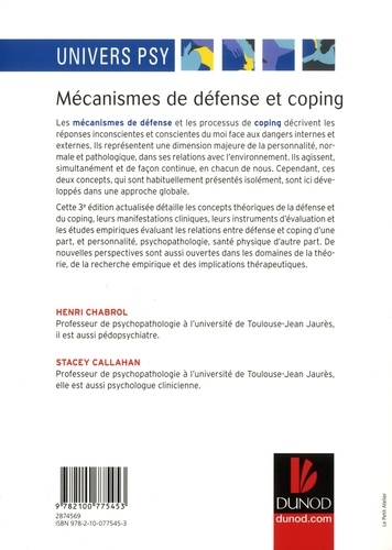 Mécanismes de défense et coping 3e édition