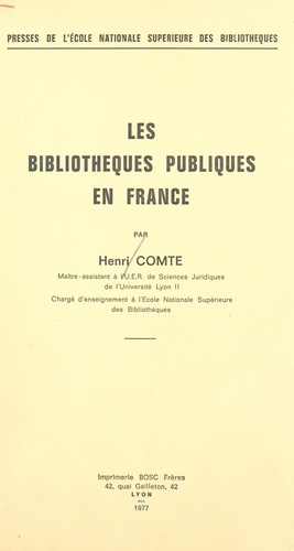 Les bibliothèques publiques en France