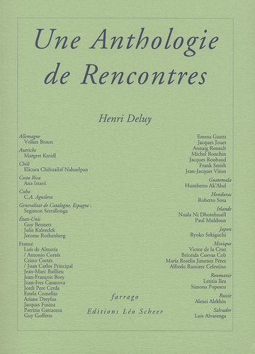 Henri Deluy - Une anthologie de rencontres.