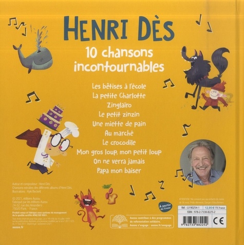 Henri Dès - Les 10 chansons incontournables - Henri Dès - Livres - Furet du  Nord