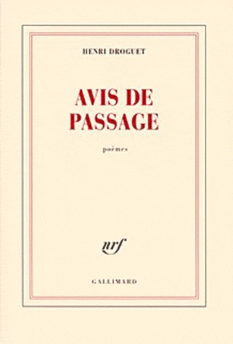 Henri Droguet - Avis de passage.