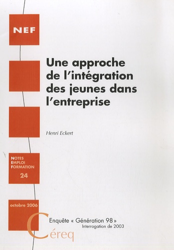 Henri Eckert - Une approche de l'intégration des jeunes dans l'entreprise.
