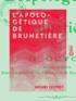 Henri Guyot - L'Apologétique de Brunetière.