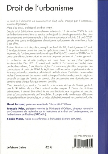 Droit de l'urbanisme 9e édition