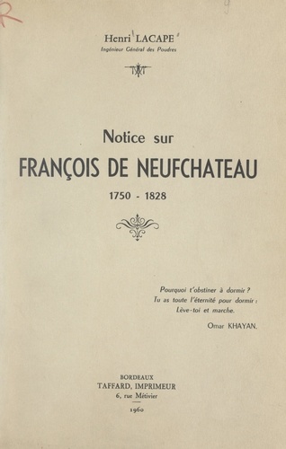 Notice sur François de Neufchâteau, 1750-1828