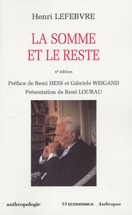 Henri Lefebvre - La somme et le reste.
