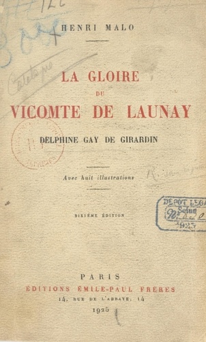 La gloire du vicomte de Launay. Delphine Gay de Girardin. Avec huit illustrations