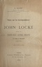 Henri Ollion - Notes sur la correspondance de John Locke - Suivies de Trente-deux lettres inédites de Locke à Thoynard (1678-1684).