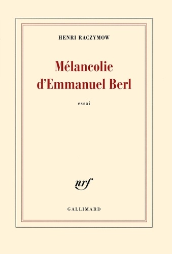 Mélancolie d'Emmanuel Berl