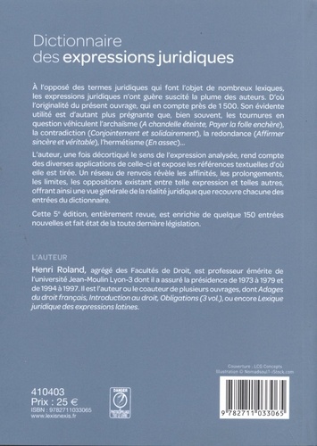 Dictionnaire des expressions juridiques 5e édition