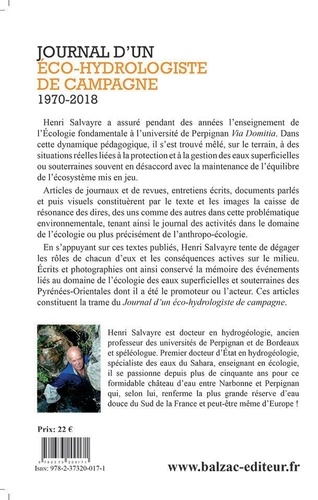 Journal d'un éco-hydrologiste de campagne. 1970-2018