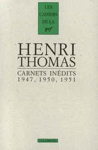Carnets inédits 1947, 1950, 1951