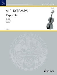 Henri Vieuxtemps - Edition Schott  : Capriccio - op. posth.. viola..
