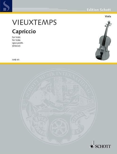 Henri Vieuxtemps - Edition Schott  : Capriccio - op. posth.. viola..