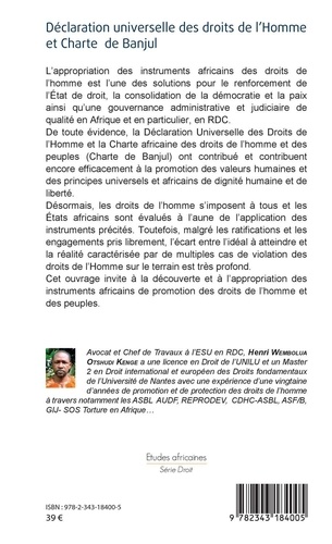 Déclaration universelle des droits de l'Homme et Charte de Banjul. Appropriation des instruments africains de promotion des droits de l'homme