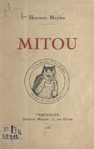 Mitou. Croquis versaillais, 1913-1918