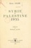 Syrie et Palestine. 1935