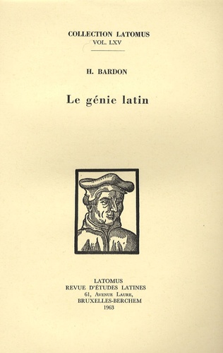 Henry Bardon - Le génie latin.