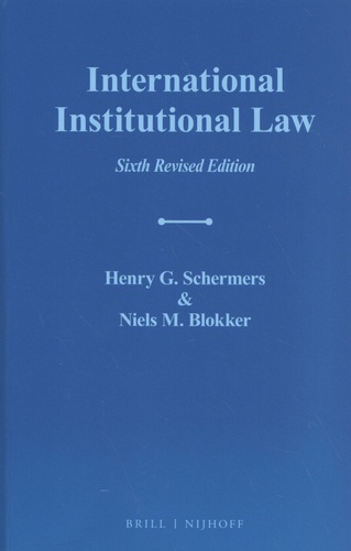 International Institutional Law 6th edition