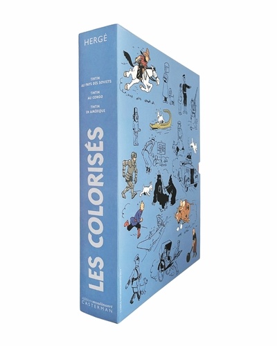  Hergé - Les Aventures de Tintin  : Coffret Les colorisés en 3 volumes - Tintin en Amérique ; Tintin au Congo ; Tintin au pays des Soviets.