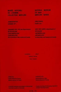 1978-1979 guide to departments of sociology, anthropology, archaelogy in universities and museums in Canada / Annuaire 1978-1979 des départements de sociologie, d'anthropologie, d'archéologie des universités et des musées au Canada