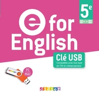 E For English - Anglais 5e - Ed. 2026 - Clé USB