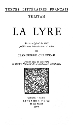La Lyre. Texte original de 1641