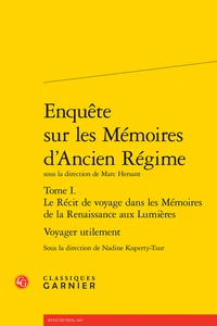 Enquête sur les mémoires d'Ancien Régime