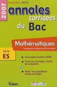 Hervé Fant - Mathématiques Enseignement obligatoire et de spécialité Série ES - Annales corrigées du Bac.
