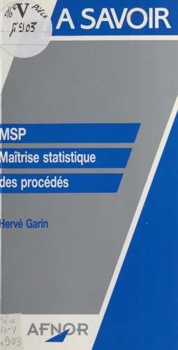 MSP, maîtrise statistique des procédés