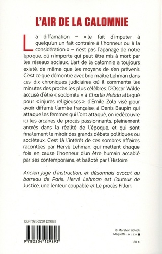 L'air de la calomnie. Une histoire de diffamation d'Oscar Wilde à Denis Baupin - Occasion