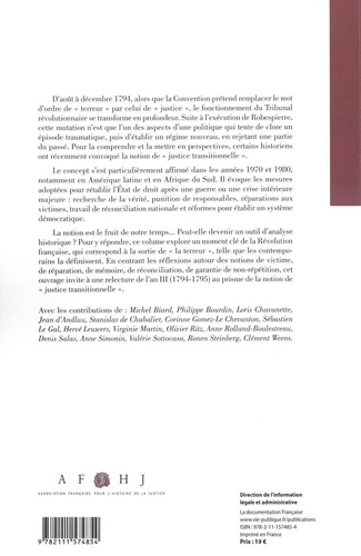 Juger la "terreur". Justice transitionnelle et République de l'an III (1794-1795)