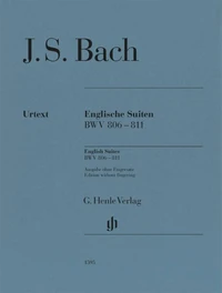 Johann Sebastian Bach : suites anglaises BWV 806-811 - Sans doigtés - piano - recueil