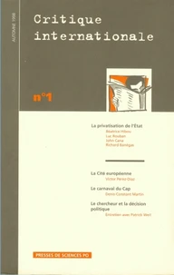 Critique Internationale Numero 1 Automne 1998