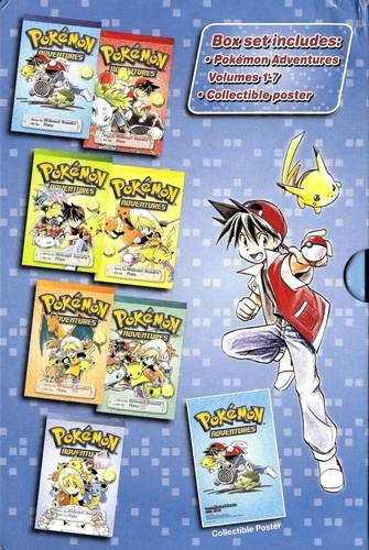 Pokemon Adventures  Coffret en 7 volumes : tomes 1-7. Avec 1 poster