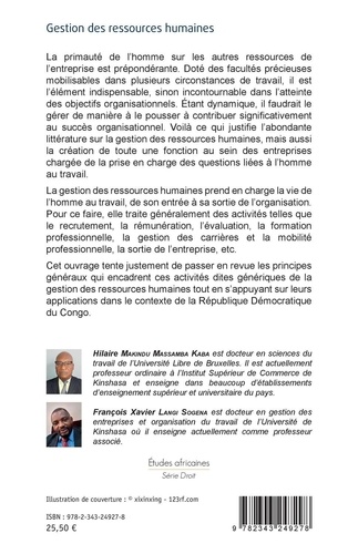 Gestion des ressources humaines. Principes généraux et applications en R.D. Congo
