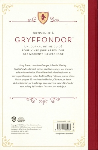 Harry Potter - Courage (Gryffondor). Journal intime pour cultiver son âme de Gryffondor